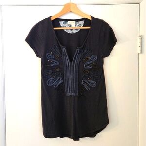 Meadow Rue Cotton Embellished Shirt